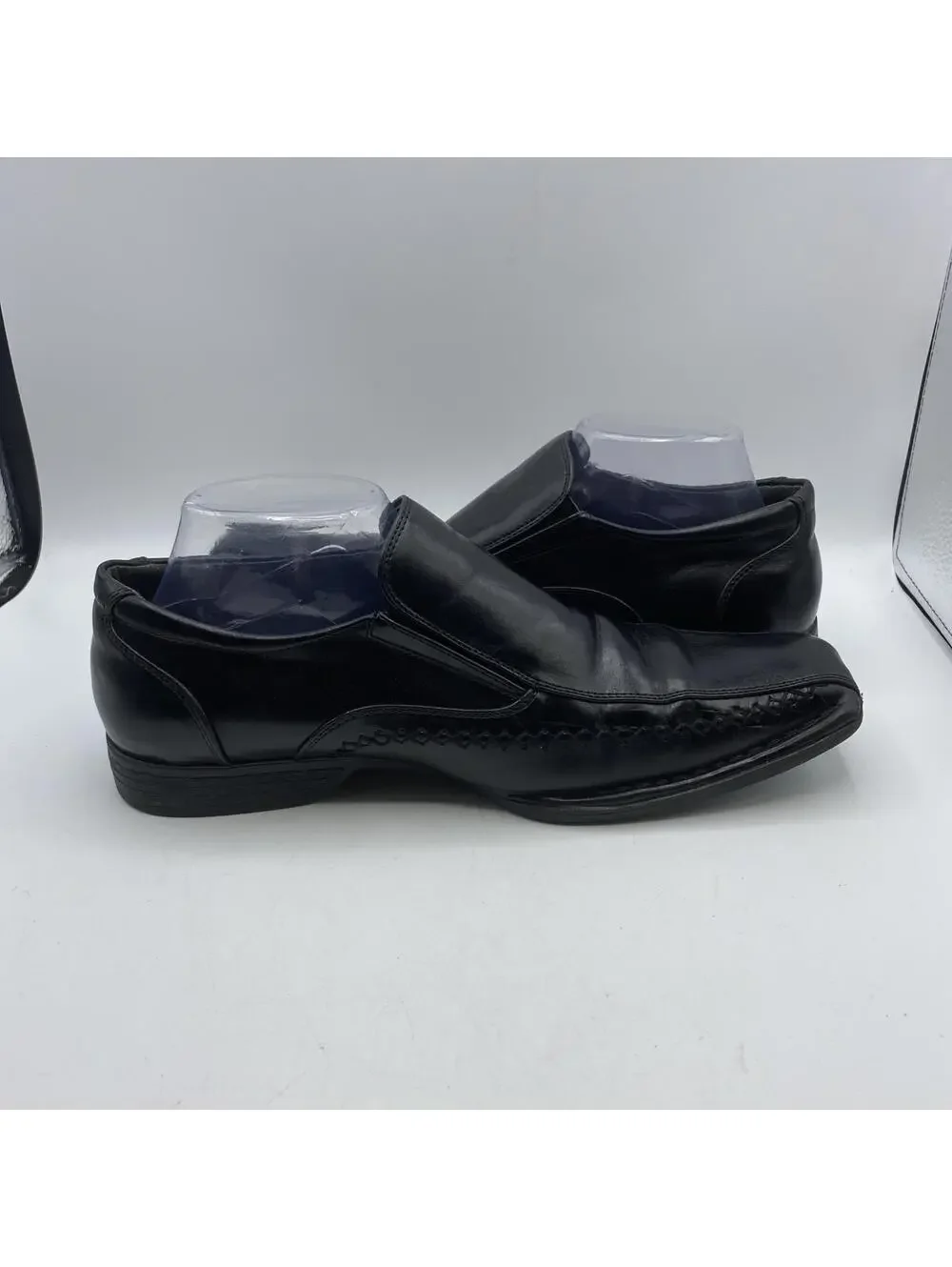 Dexter Black Leather Lace Up Men’s Dress Shoes Size 9 with Square Toe